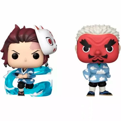 Funko POP Pack 2 Tanjiro Kamado y Sakonji Urokodaki - Demon Slayer: Kimetsu No Yaiba Exclusivo