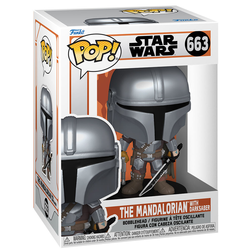 Funko POP The Mandalorian With Dark Saber 663 - The Mandalorian - Star Wars