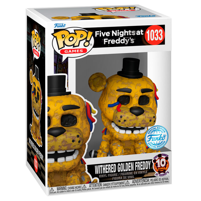 Funko Pop Withered Golden Freddy 1033 - Five Nights At Freddy's Exclusivo