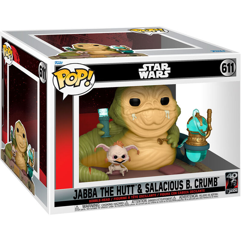 Funko POP Jabba The Hutt & Salacious B. Crumb 611 - Star Wars