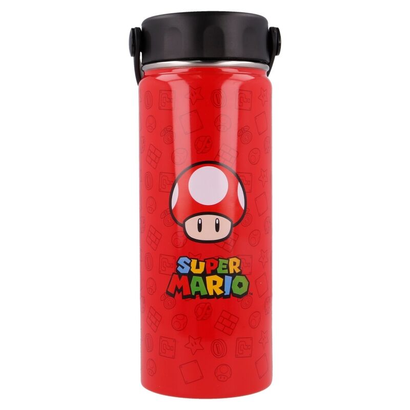 Botella Termo Acero Inoxidable con Asa Seta Super Mario Bros - Nintendo 530ml