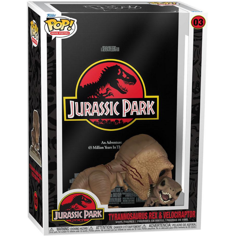 Funko POP Tyrannosaurus Rex and Velociraptor 03 - Jurassic Park Poster