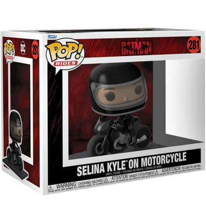 Funko POP Rides Deluxe Selina (Catwoman) on Motorcycle 281 - The Batman - DC Comics
