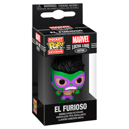 Llavero Funko Pocket POP Hulk El Furioso - Luchadores Marvel