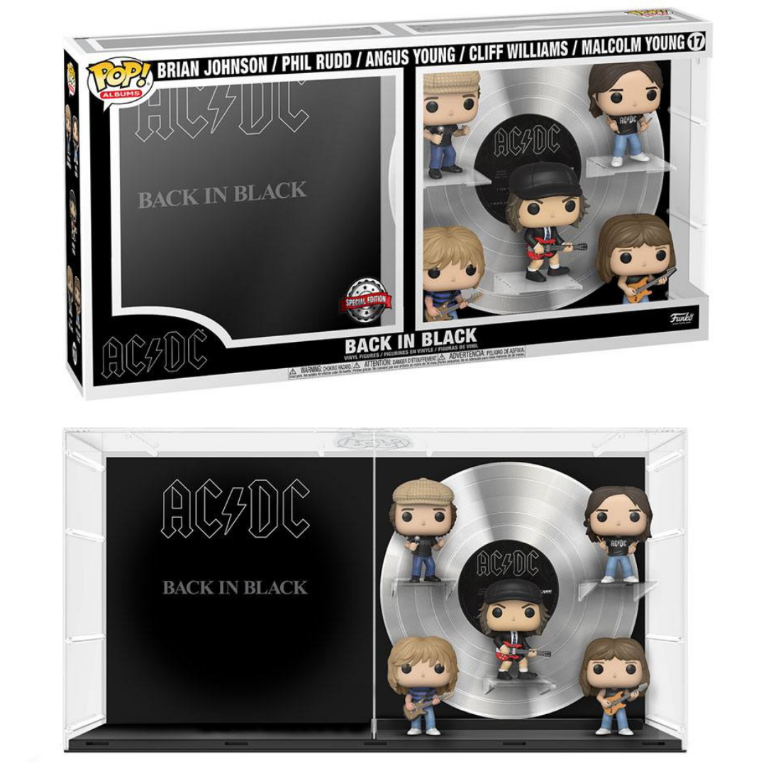 Pack 5 Funko Pop Deluxe AC/DC 17 - Back In Black Album Exclusive
