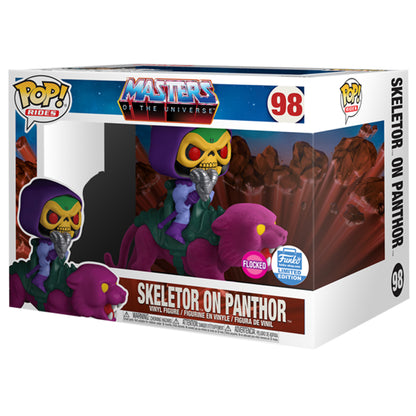 Funko POP Rides Skeletor Sobre Panthor 98 - Masters Del Universo Exclusivo Flocked