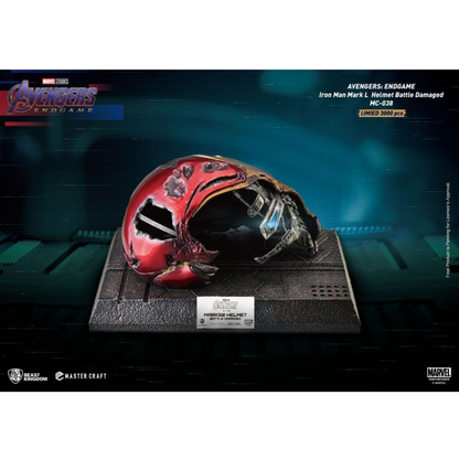 Iron Man Helmet Replica Damaged in Battle - Avengers Endgame - Marvel