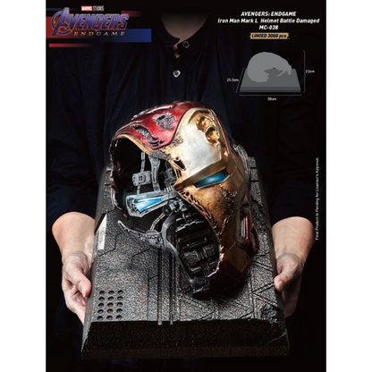 Réplica Casco Iron Man Dañado en la Batalla - Vengadores Endgame - Marvel
